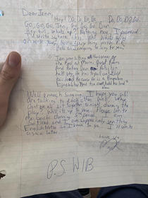 I found this letter in a coat pocket at a yard sale