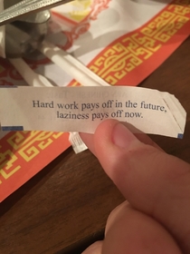 I got an amazing fortune cookie today