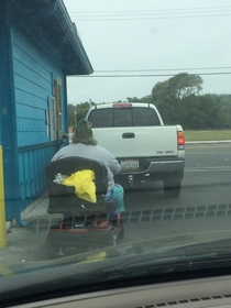 I got cut off by some lady in the drive-thru