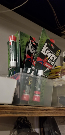 I got mad at my wife cause she used my last tube of super glue and didnt replace it I walked into this today