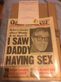 I got my friend an authentic newspaper from her actual date of birth as a gift You dont get a chance to see it before it comes