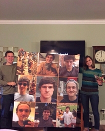 I got my sister and her boyfriend a fleece blanket with pictures of me on it so they know not to misbehave