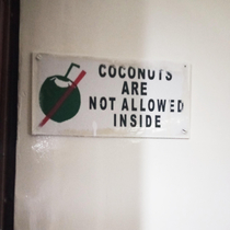 I guess Ill have to leave my coconuts outside