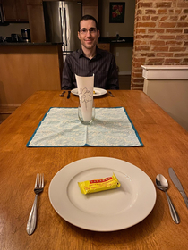 I had a romantic dinner with my wife this evening