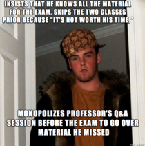 I have a professor who is kind enough to have a QampA session before the test This scumbag was determined to ruin it for the rest of us