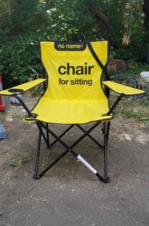 I heard Reddit gets a kick out of the No Frills generic brand so I figured youd like my chair for sitting