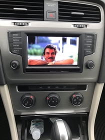 I just bought a new VW Golf and discovered I can display images on the infotainment screen Tom Selleck approves X-post from rVolkswagen