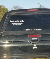 I just saw this in the car in front of me