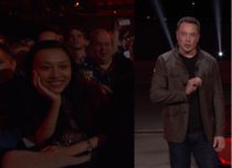 I just want someone to look at me like this girl looks at Elon Musk