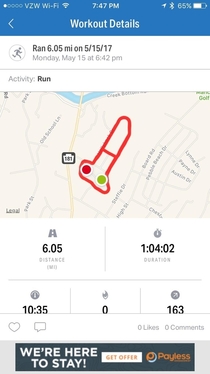 I just wanted to go for a run 