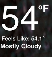 I knew it felt warmer than  degrees
