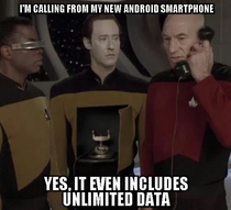 I knew the enterprise was piloted by an Android OS