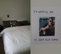 I like to leave my wife love notes when I go away