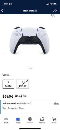I love that Walmart lists the  per pound for PS controllers