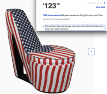 I love the confidence Lowes has in the broad appeal of their flag shoe chair