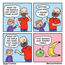 I made a little webcomic about a convo I had at work with a child