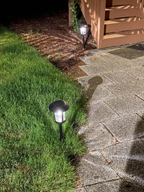 I noticed that my walkway lights give off a very interesting shadow