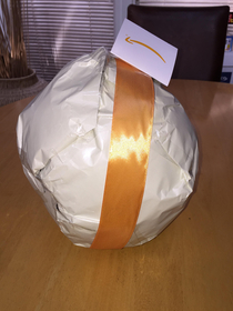 I paid extra for Amazon to wrap this surprise birthday present