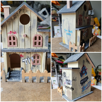 I painted a seedy birdhouse