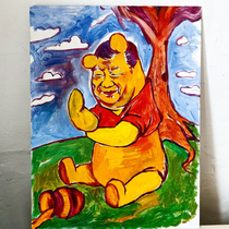 I painted Winnie the Jinping oil on canvas