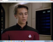 I paused TNG at quite possibly Wil Wheatons best moment