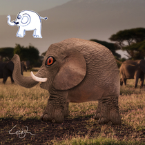 I Photoshopped my cousins elephant