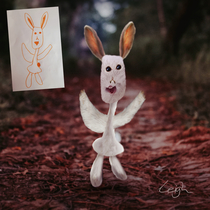 I photoshopped my daughters drawing of a rabbit