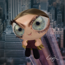 I photoshopped my wife into a powerpuff girl