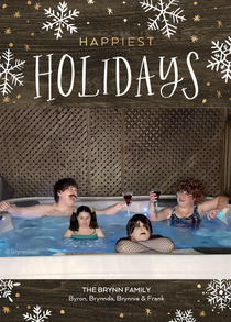 I photoshopped myself to be my own awkward family and sent it out to my friends and family as my holiday card Yes each person is me