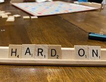 i played scrabble with my grandmacouldnt pass up with opportunity