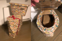 I proudly present this years giftwrapping for my cousin inspired by ugeoffreythehamster