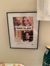 I put up bathroom art above my toilet