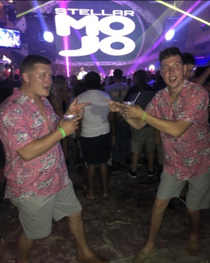 I ran into a guy wearing the same exact outfit as me at a club