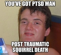 I ran over a squirrel a while back and was pretty devastated My friend in the passenger seat who was in the Army at the time laughed at me and said this