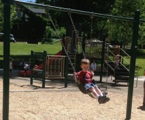 I remember swing sets being much more exciting than this   