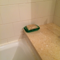 I replaced my friends fancy soap with a block of fancy cheese