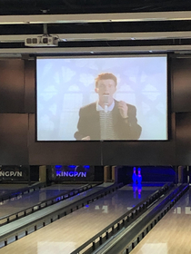 I rick rolled an entire bowling alley