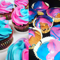 I ruined gender reveal cupcakes