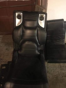 I saw this gaming chair for sale and thought it looked like a sad bloated face