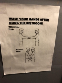 I saw this in the bathroom of my friends bar