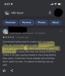 i sometimes feel liquor store reviews reveal more about the reviewer than the business