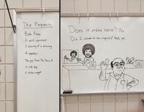 I take art requests for our band room whiteboard I think I delivered
