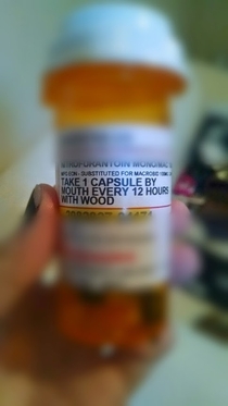 I think my girlfriends pill bottle is trying to tell her something
