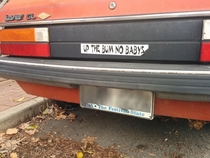 I think the bumper sticker i saw on the way to work today wins the internets