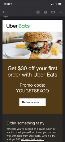 I think Uber Eats is trying to say something