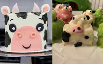 I thought Id turn my French fancy cakes into cute cows