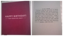 I thought this card was priceless