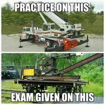 I took a crane operator exam today