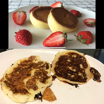 I tried to make souffl pancakes 