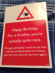 I turned  today this card was from my sister The message could not have been clearer